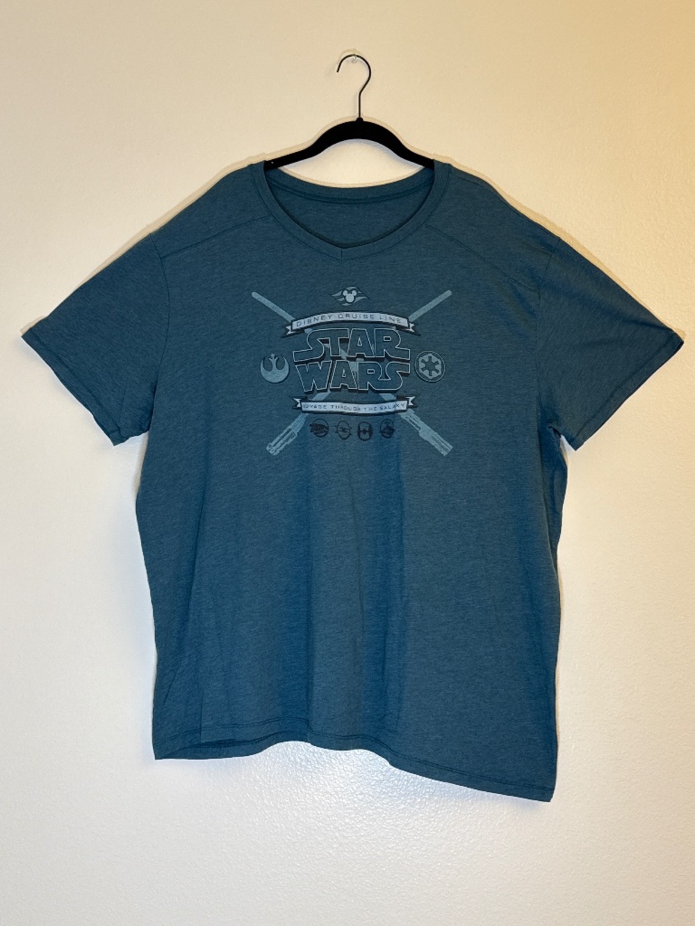 Disney Cruise Line Star Wars Voyage Through the Galaxy Blue Graphic Tee Shirt 4X